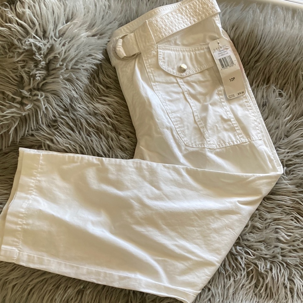 NWT Lauren Ralph Lauren white capris 12P